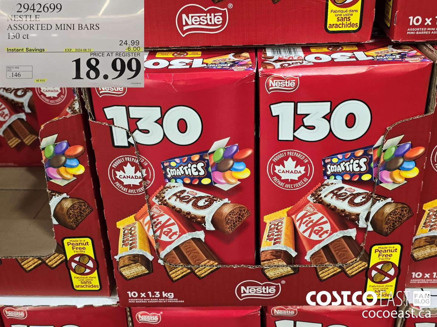 2942699 NESTLE MINI BARS 130 CT ($6.00 INSTANT SAVINGS EXPIRES ON 2024-08-31) $18.99