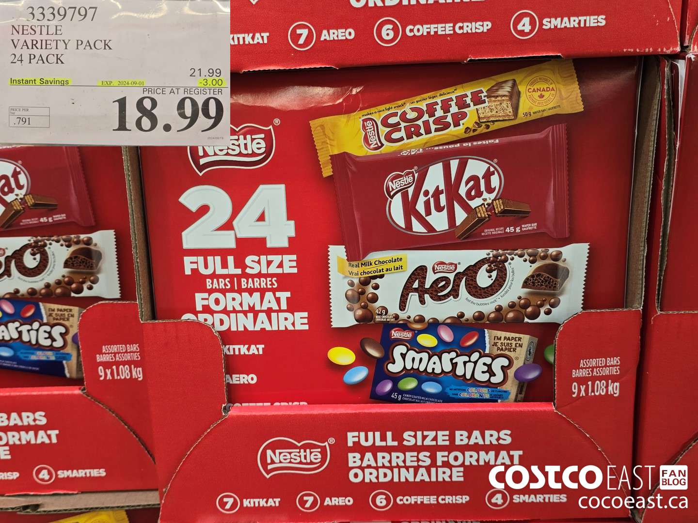 3339797 NESTLE VARIETY PACK 24 PACK ($3.00 INSTANT SAVINGS EXPIRES ON 2024-09-01) $18.99