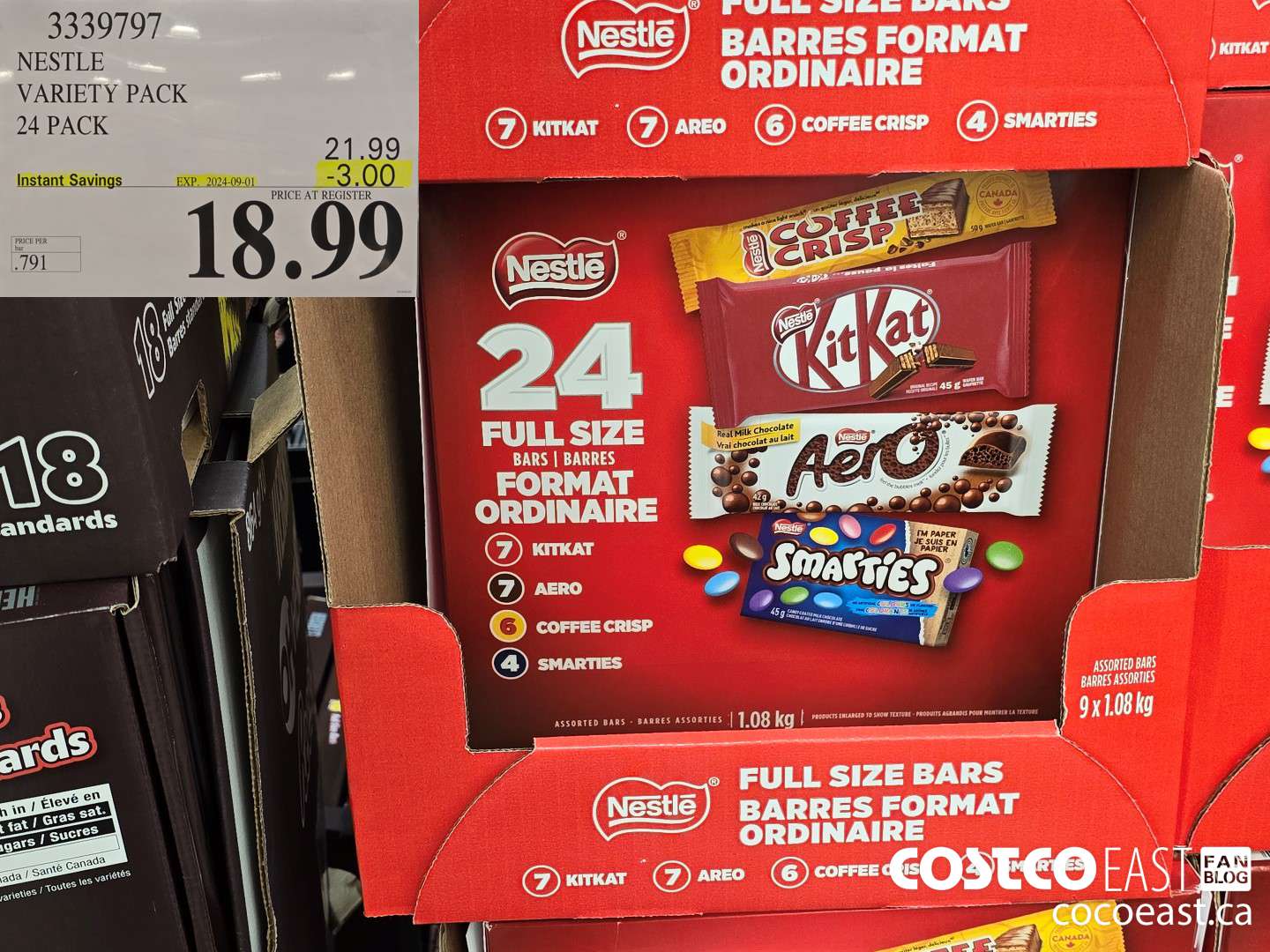 3339797 NESTLE VARIETY PACK 24 PACK ($3.00 INSTANT SAVINGS EXPIRES ON 2024-09-01) $18.99