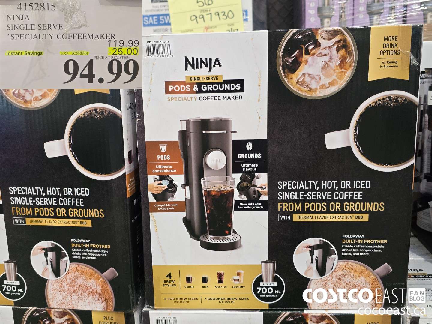 4152815 NINJA SINGLE SERVE SPECIALTY COFFEEMAKER ($25.00 INSTANT SAVINGS EXPIRES ON 2024-09-01) $94.99