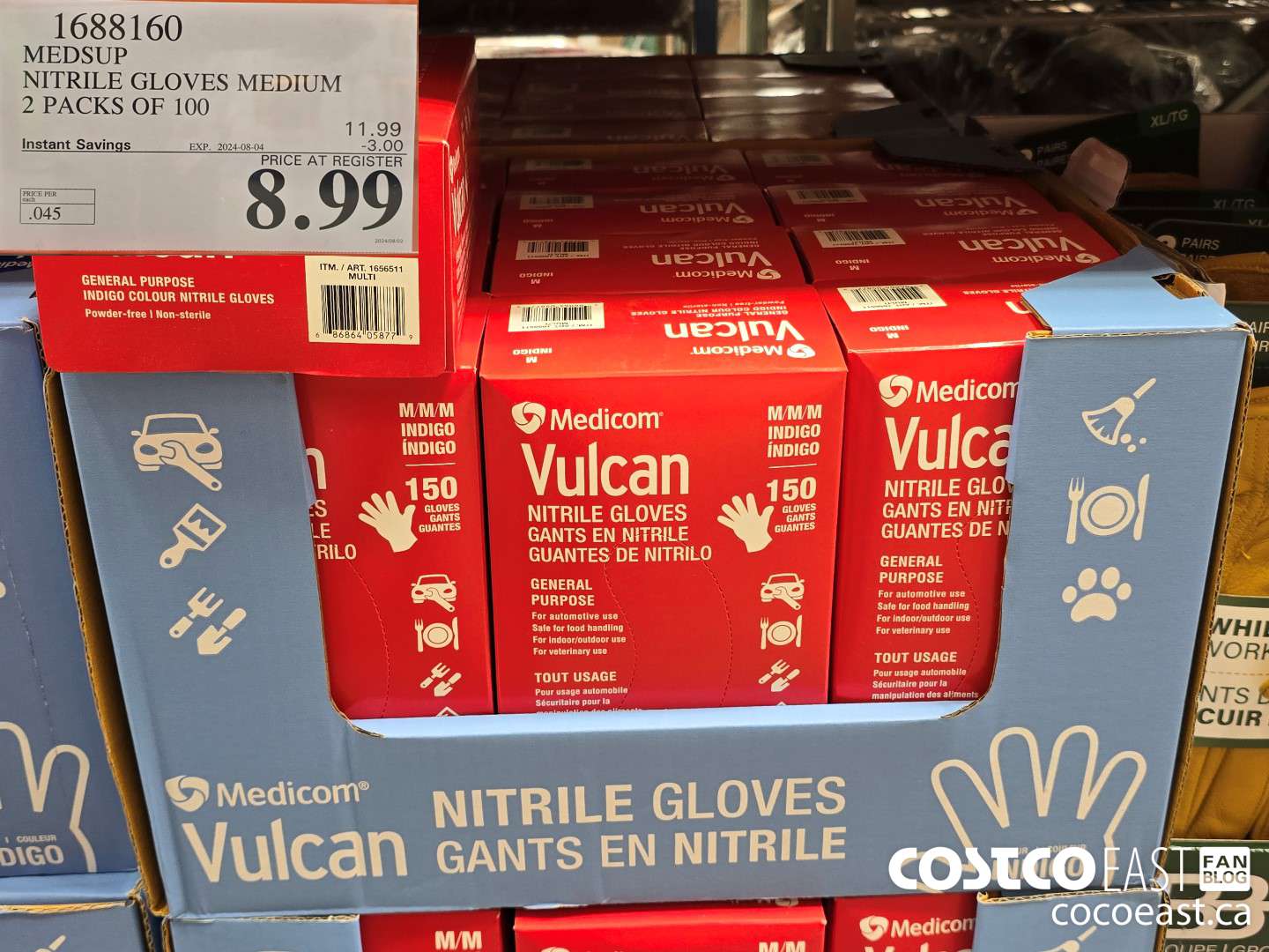 1688160 NITRILE GLOVES MEDIUM 2 PACKS OF 100 ($3.00 INSTANT SAVINGS EXPIRES ON 2024-08-04) $8.99