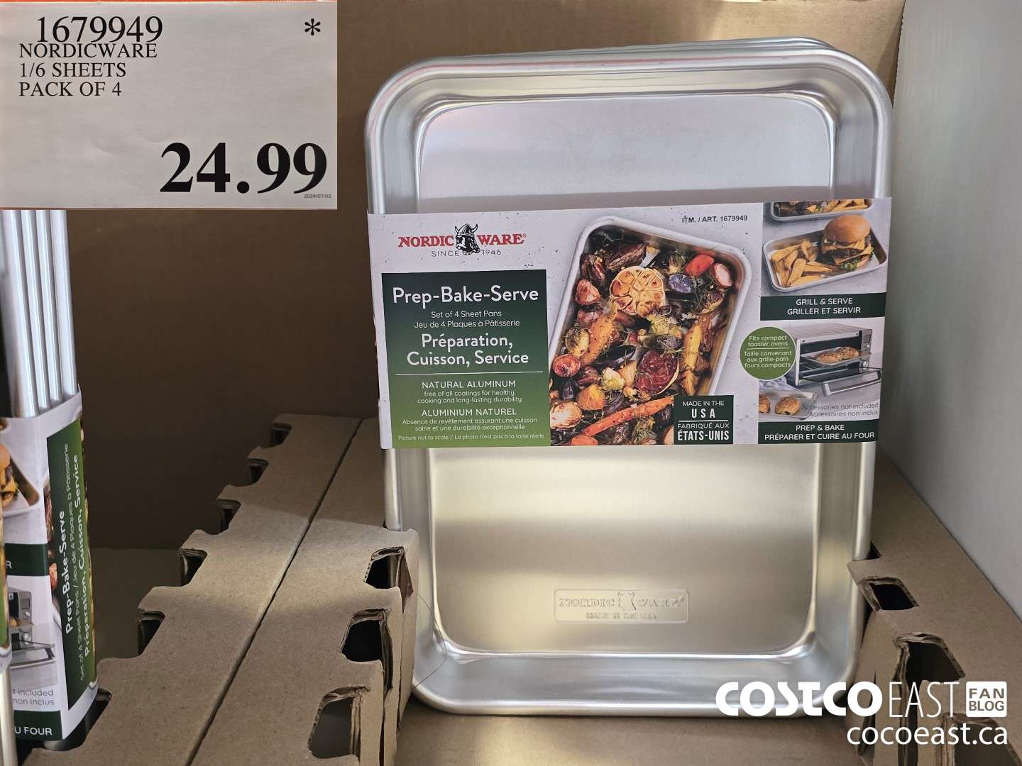 1679949 NORDICWARE 1/6 SHEETS PACK OF 4 $24.99