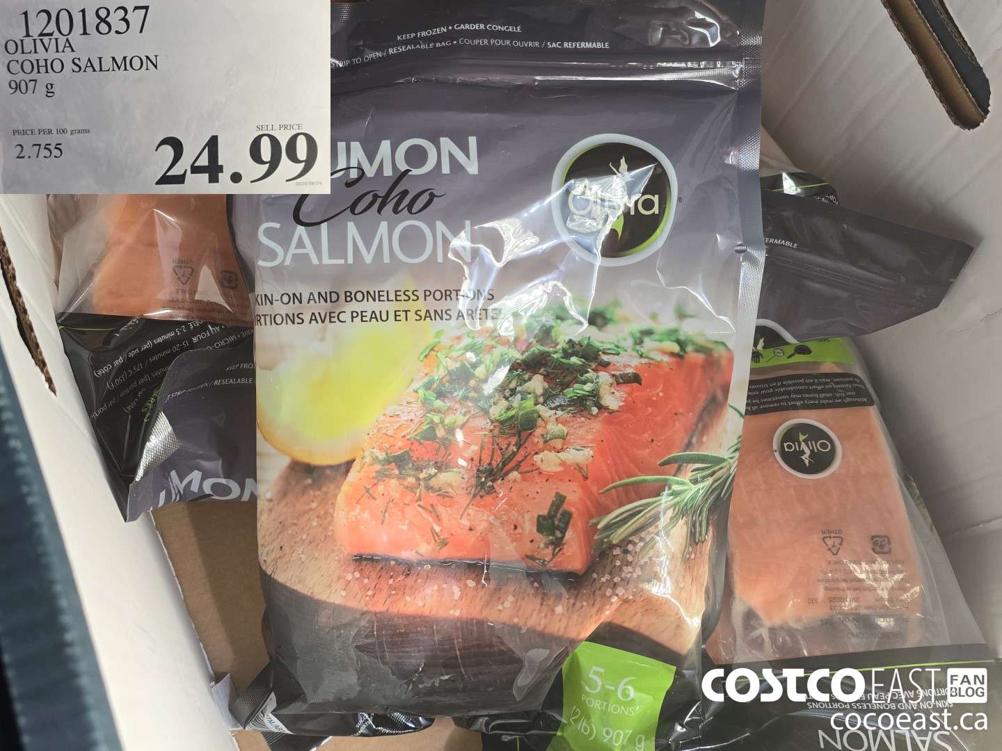 1201837 OLIVIA COHO SALMON 907 G $24.99