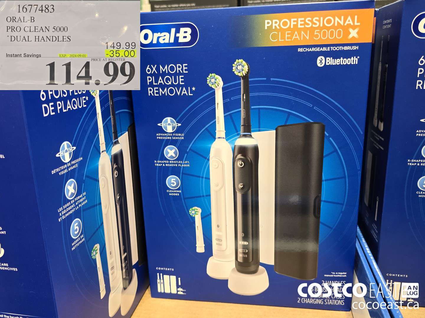 1677483 ORAL-B PRO CLEAN 5000 DUAL HANDLES ($35.00 INSTANT SAVINGS EXPIRES ON 2024-09-01) $114.99