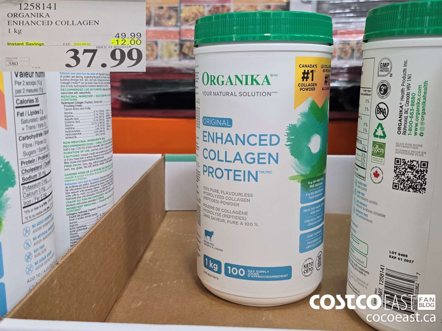 1258141 ORGANIKA ENHANCED COLLAGEN 1KG ($12.00 INSTANT SAVINGS EXPIRES ON 2024-09-01) $37.99