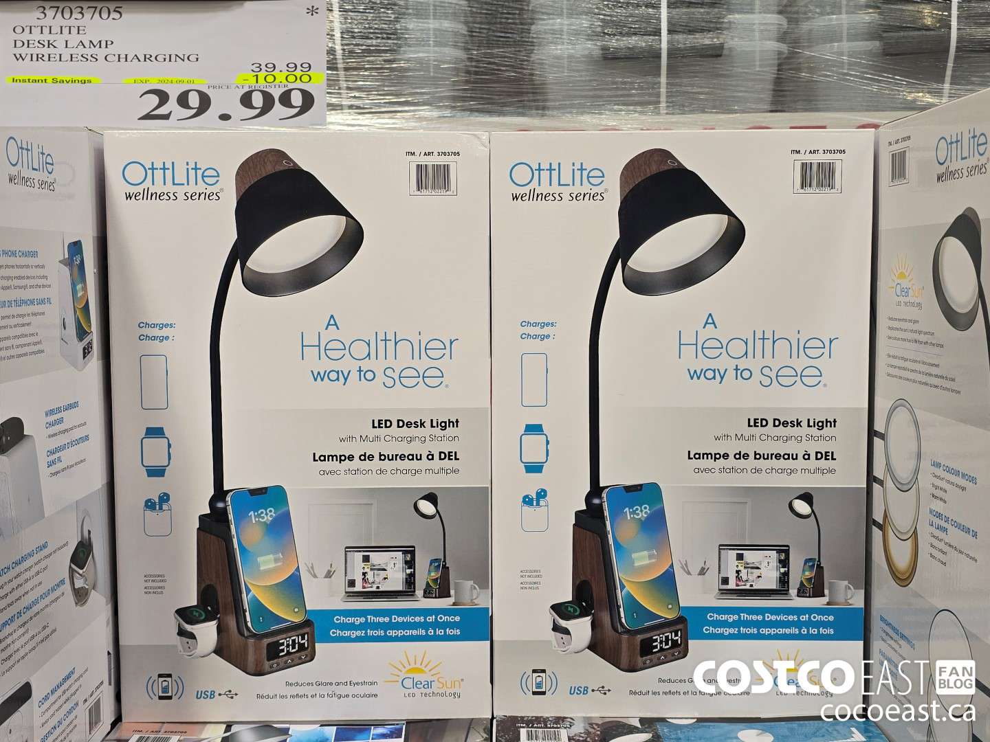 3703705 OTTLITE DESK LAMP WIRELESS CHARGING ($10.00 INSTANT SAVINGS EXPIRES ON 2024-09-01) $29.99