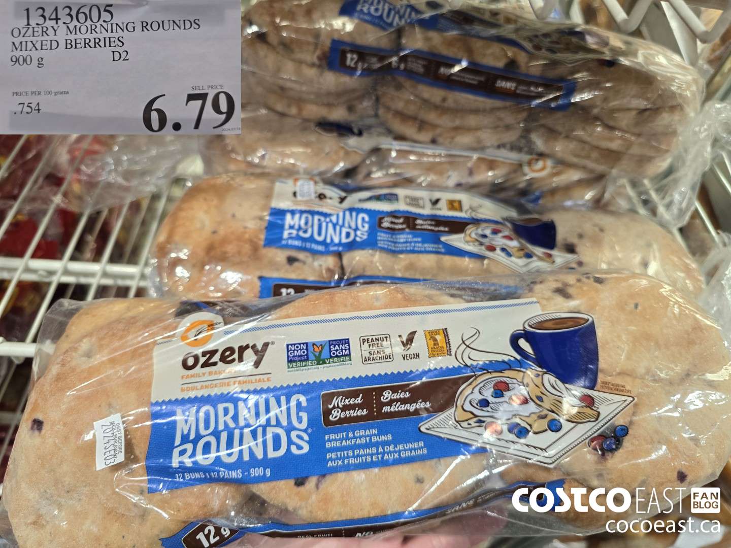 1343605 OZERY MORNING ROUNDS MIXED BERRIES 900 g $6.79