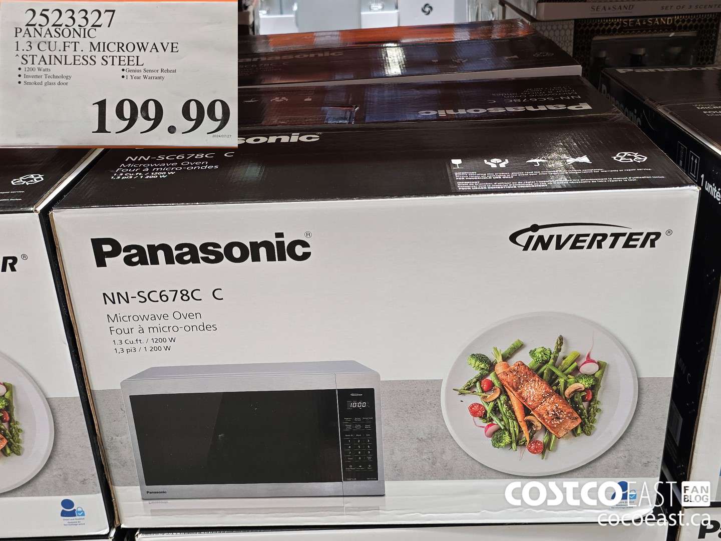 2523327 PANASONIC 1.3 CU.FT. MICROWAVE SLAINlESS STEEL $199.99
