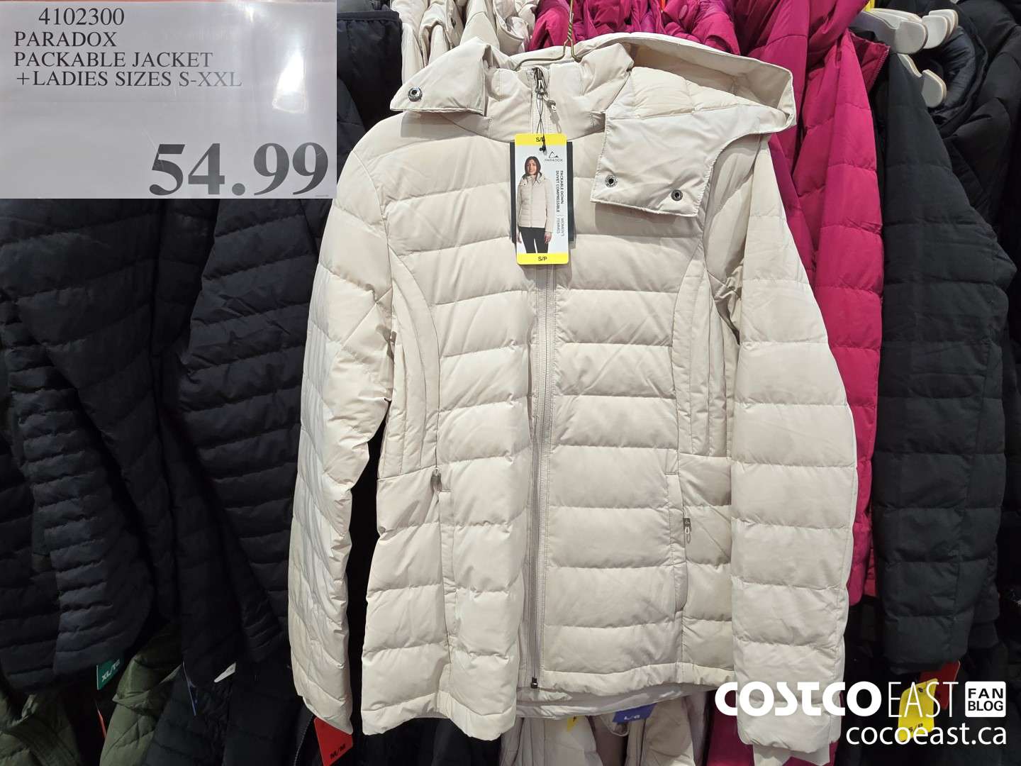 4102300 PARADOX PACKABLE JACKET + LADIES SIZES S-XXL $54.99