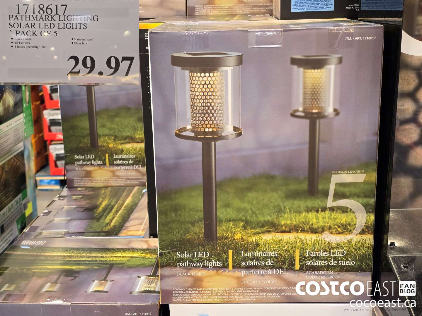 1718617 PATHMARK LIGHTING SOLAR LED LIGHTS PACK OF 5 $29.97