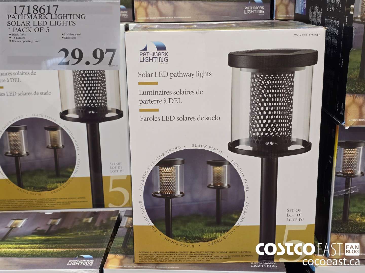 1718617 PATHMARK LIGHTING SOLAR LED LIGHTS PACK OF 5 $29.97