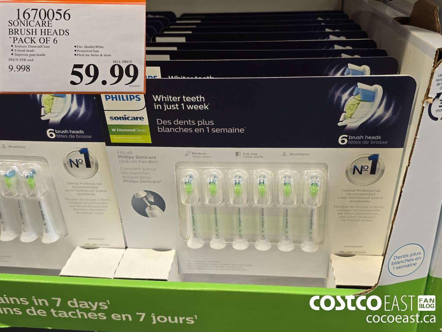 1670056 PHILIPS BRUSH HEADS PACK OF 6 $59.99