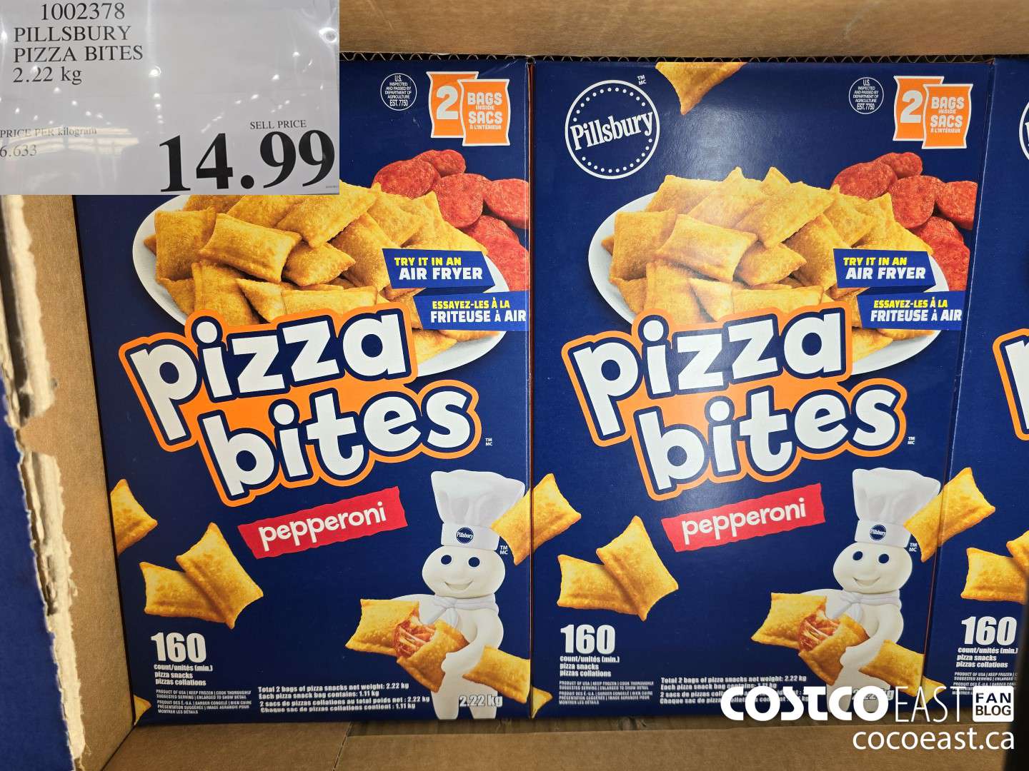 1002378 PILLSBURY PIZZA BITES 2.22 KG $14.99