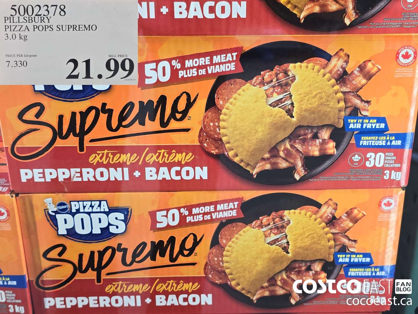 5002378 PILLSBURY PIZZA POPS SUPREMO 3.0 KG $21.99