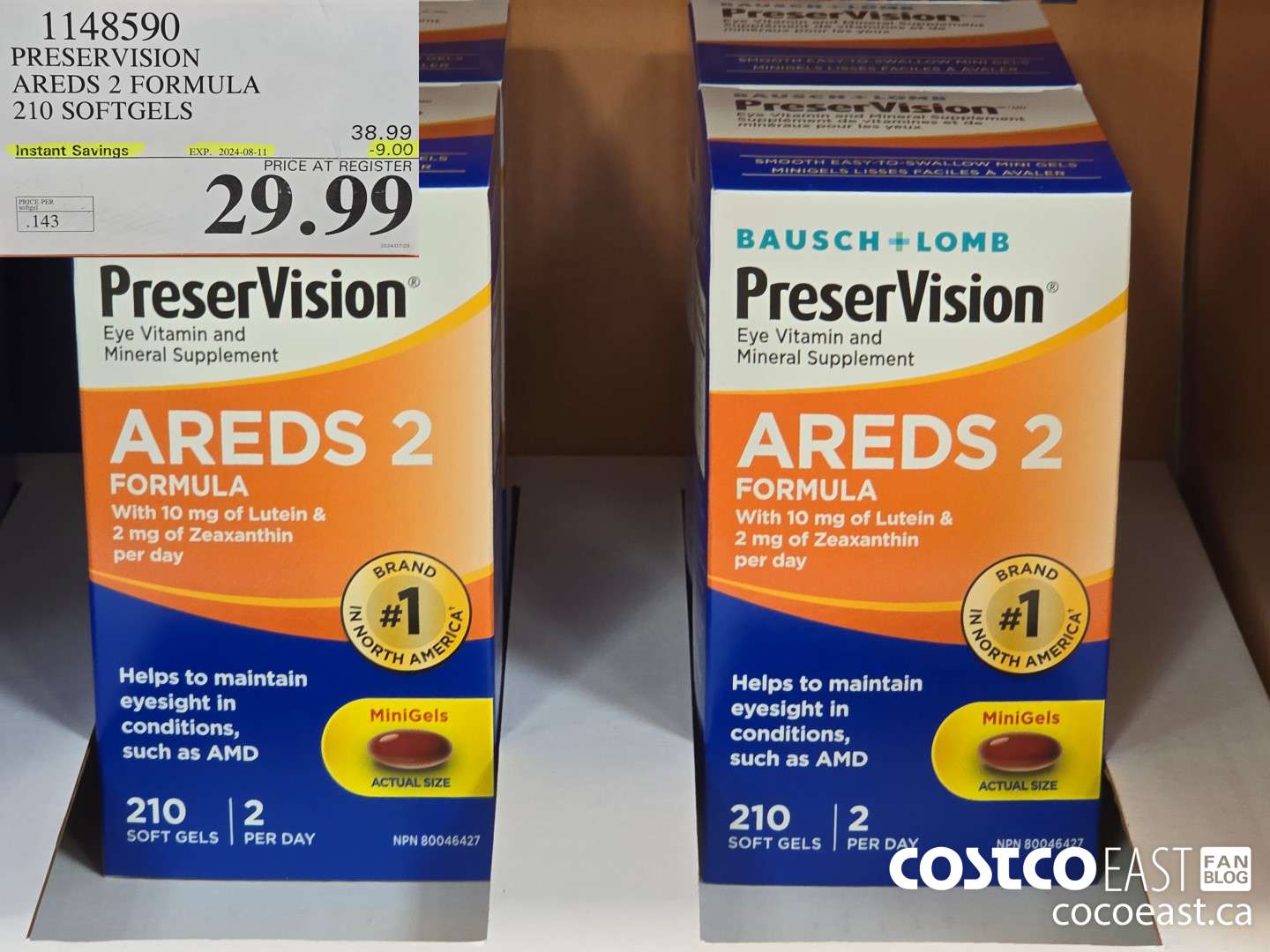 1148590 PRESERVISION AREDS 2 FORMULA 210 SOFTGELS ($9.00 INSTANT SAVINGS EXPIRES ON 2024-08-11) $29.99