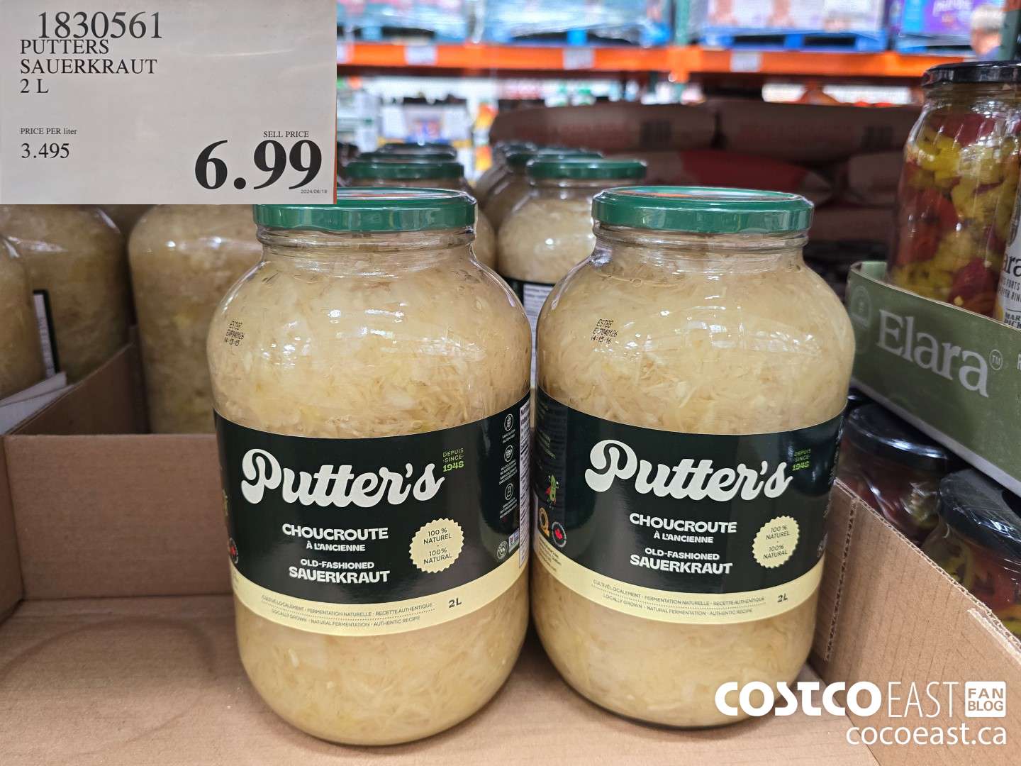 1830561 PUTTERS SAUERKRAUT 2 L $6.99