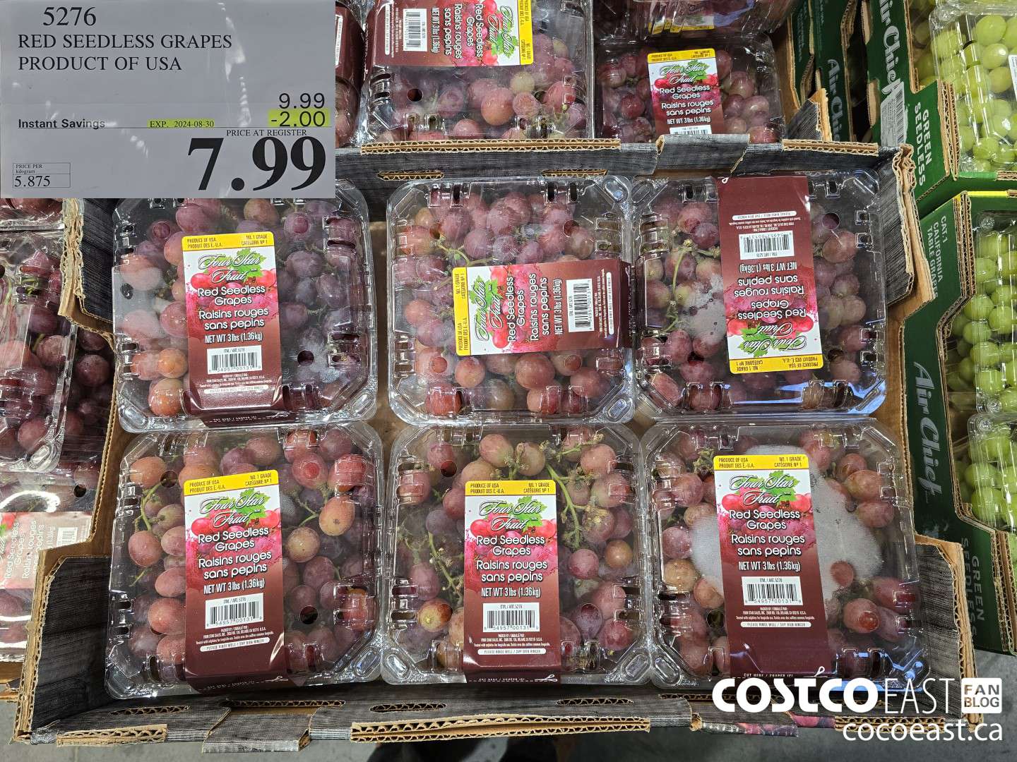 5276 RED SEEDLESS GRAPES PRODUCT OF USA ($2.00 INSTANT SAVINGS EXPIRES ON 2024-08-30) $7.99
