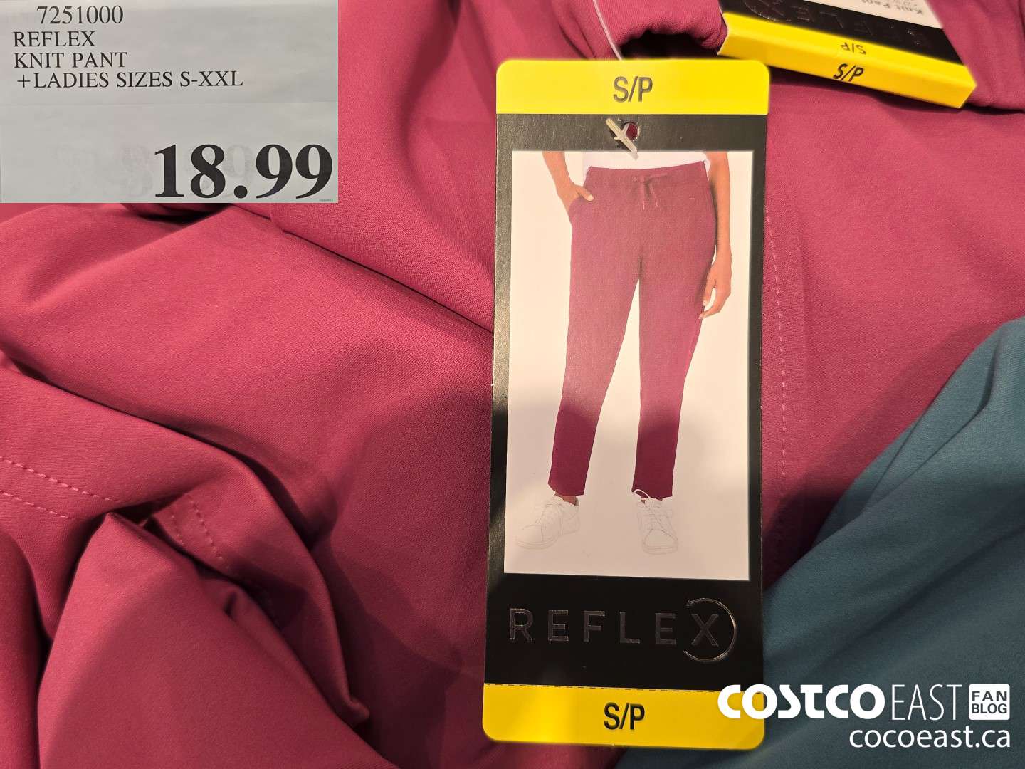 7251000 REFLEX KNIT PANT + LADIES SIZES S-XXL $18.99