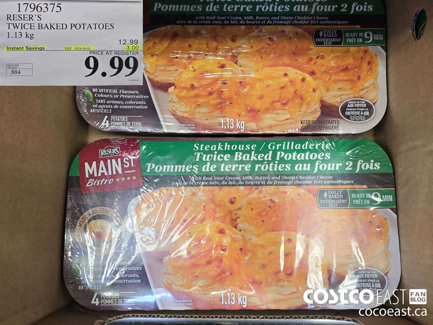 1796375 RESER'S TWICE BAKED POTATOES 1.13 KG ($3.00 INSTANT SAVINGS EXPIRES ON 2024-09-01) $9.99