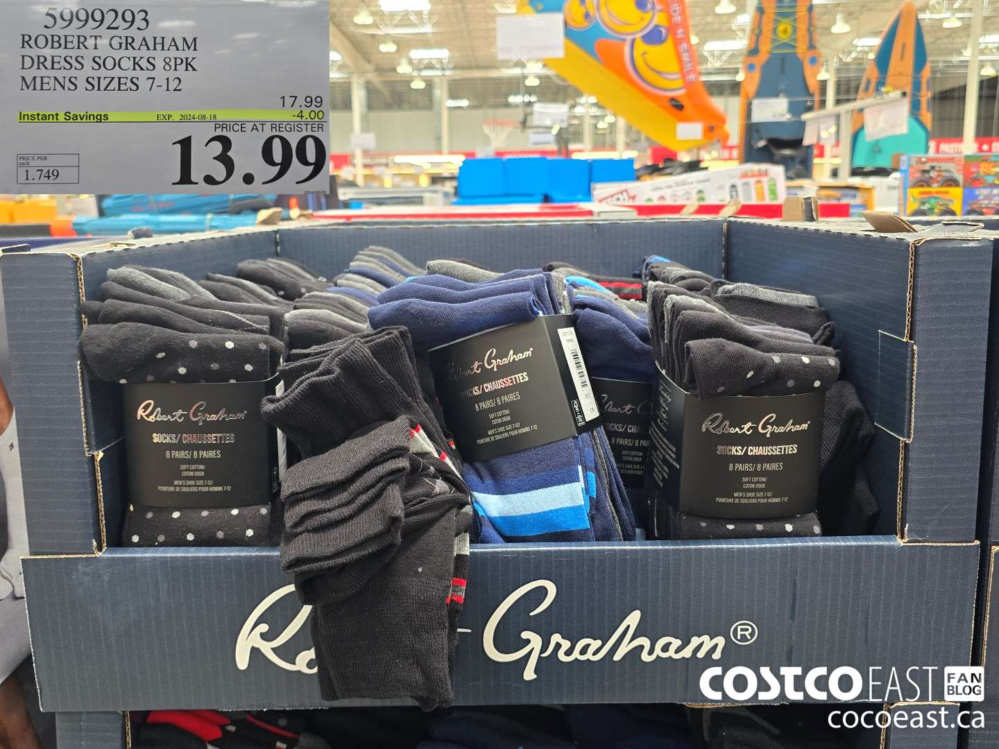 5999293 ROBERT GRAHAM DRESS SOCKS 8PK MENS SIZES 7-12 ($4.00 INSTANT SAVINGS EXPIRES ON 2024-08-18) $13.99