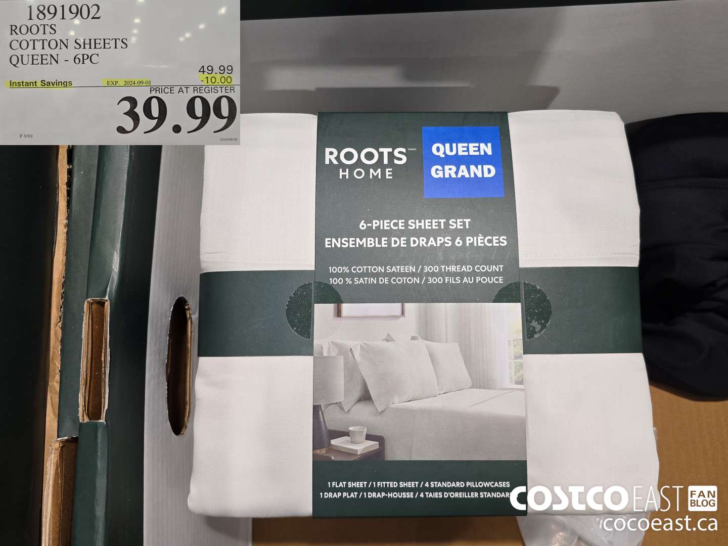 1891902 ROOTS COTTON SHEETS QUEEN - 6PC ($10.00 INSTANT SAVINGS EXPIRES ON 2024-09-01) $39.99
