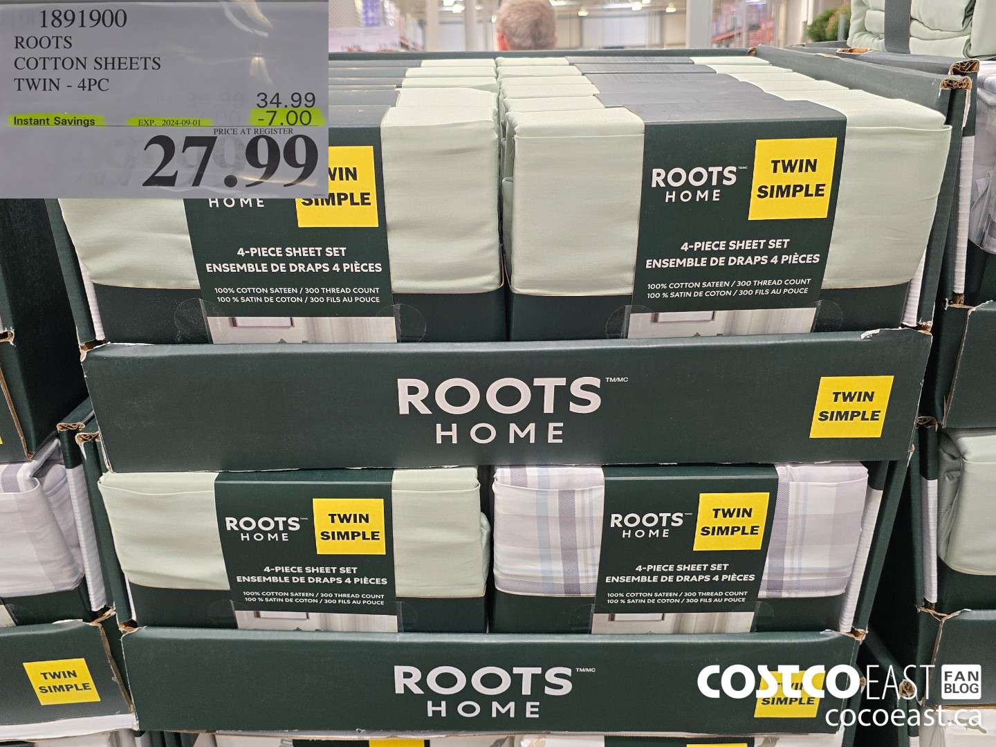 1891900 ROOTS COTTON SHEETS TWIN - 4PC ($7.00 INSTANT SAVINGS EXPIRES ON 2024-09-01) $27.99