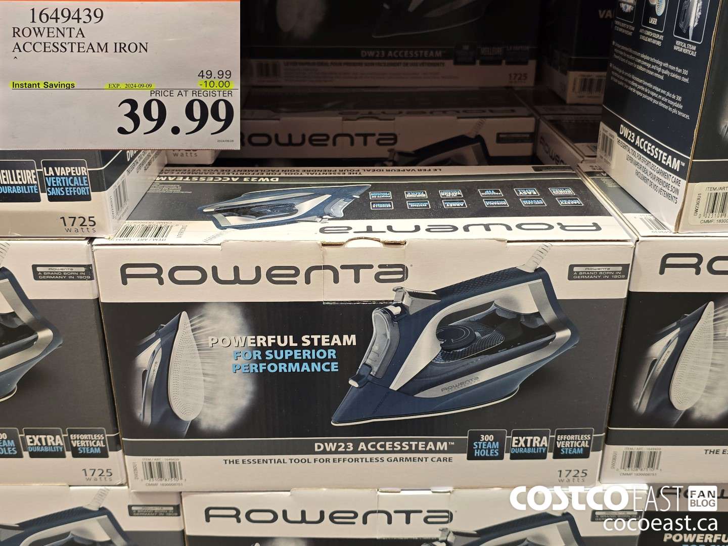 1649439 ROWENTA ACCESSSTEAM IRON ($10.00 INSTANT SAVINGS EXPIRES ON 2024-09-09) $39.99