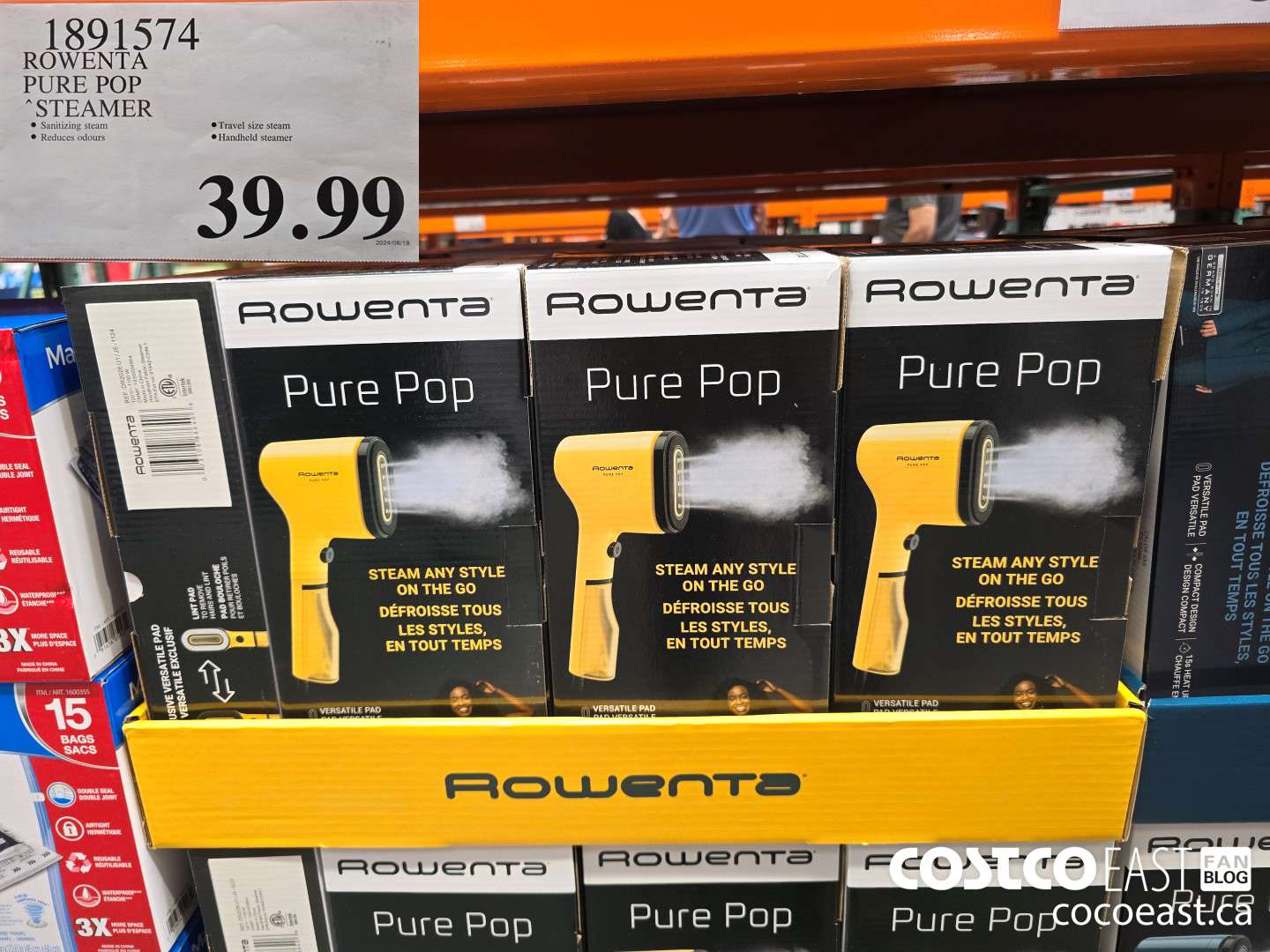 1891574 ROWENTA PURE POP STEAMER $39.99