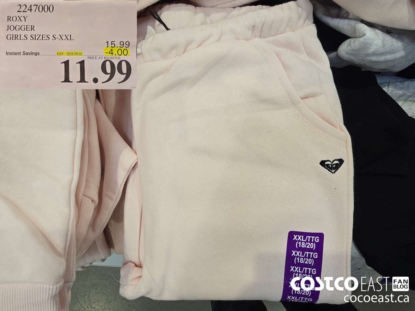 2247000 ROXY JOGGER GIRLS SIZES S-XXL ($4.00 INSTANT SAVINGS EXPIRES ON 2024-09-01) $11.99