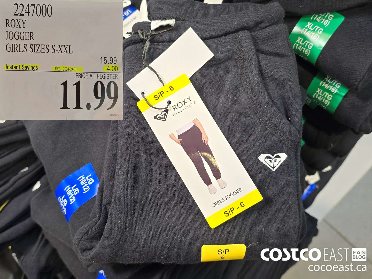 2247000 ROXY JOGGER GIRLS SIZES S-XXL ($4.00 INSTANT SAVINGS EXPIRES ON 2024-09-01) $11.99