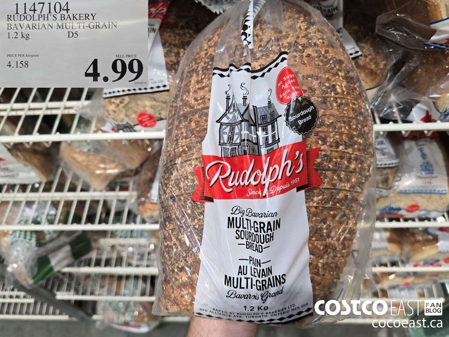 1147104 RUDOLPH'S BAKERY BAVARIAN MULTI-GRAIN 1.2 KG $4.99