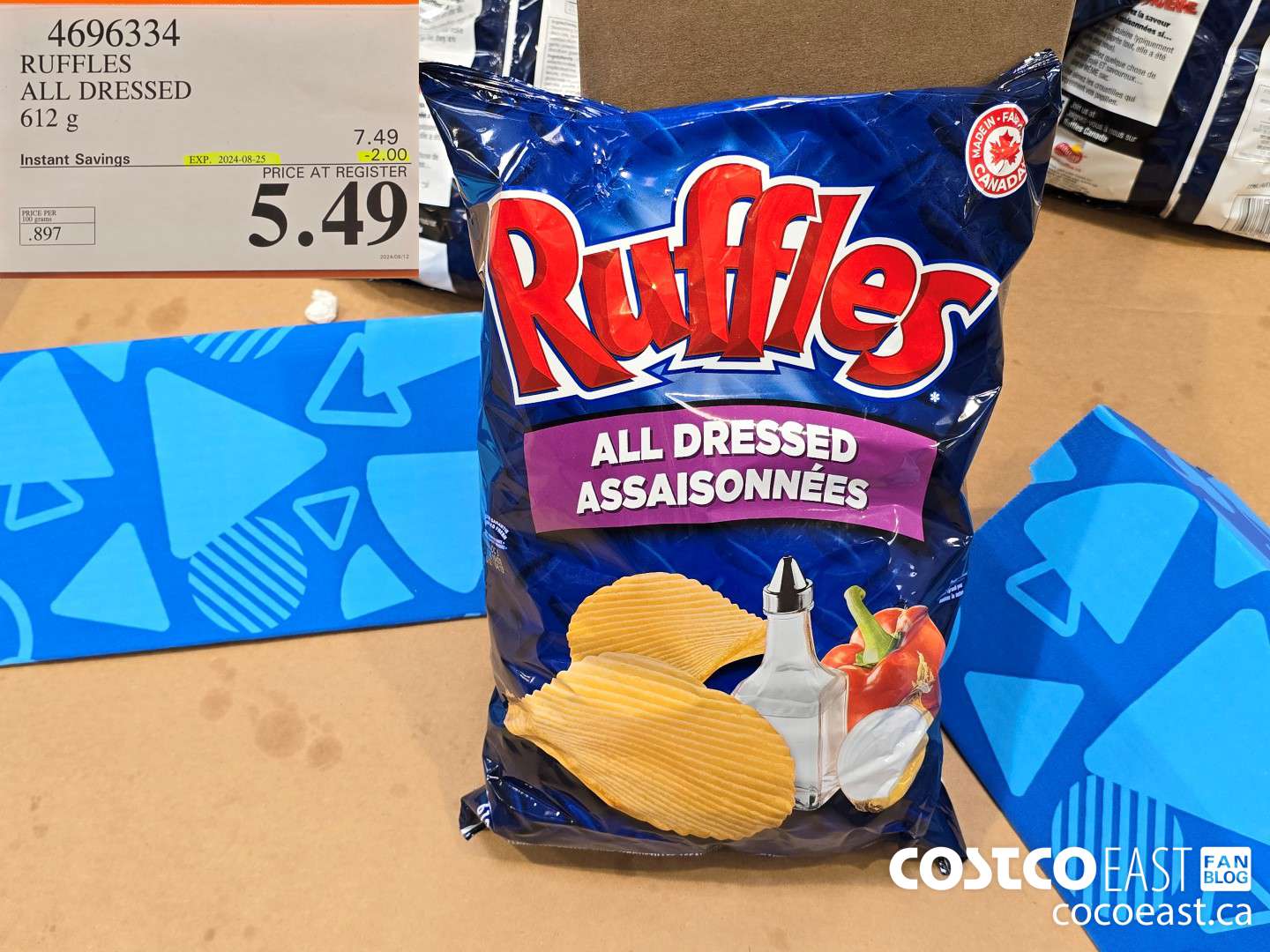 4696334 RUFFLES ALL DRESSED 612 g ($2.00 INSTANT SAVINGS EXPIRES ON 2024-08-25) $5.49