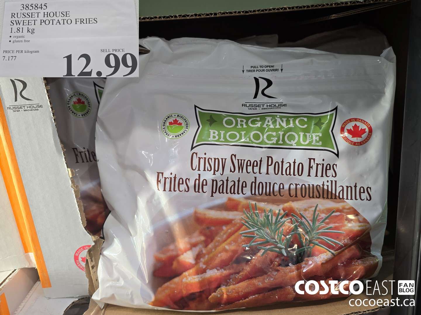 385845 RUSSET HOUSE SWEET POTATO FRIES 1.81 KG $12.99