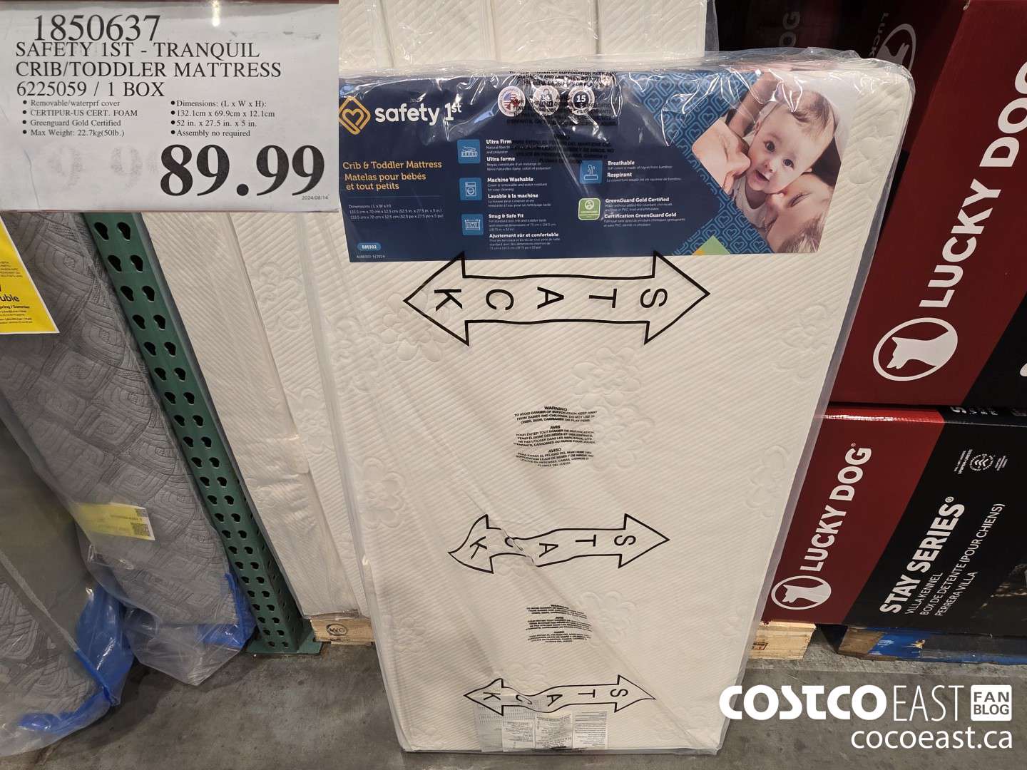 1850637 SAFETY 1ST - TRANQUIL CRIB/TODDLER MATTRESS 6225059 / 1 BOX $89.99