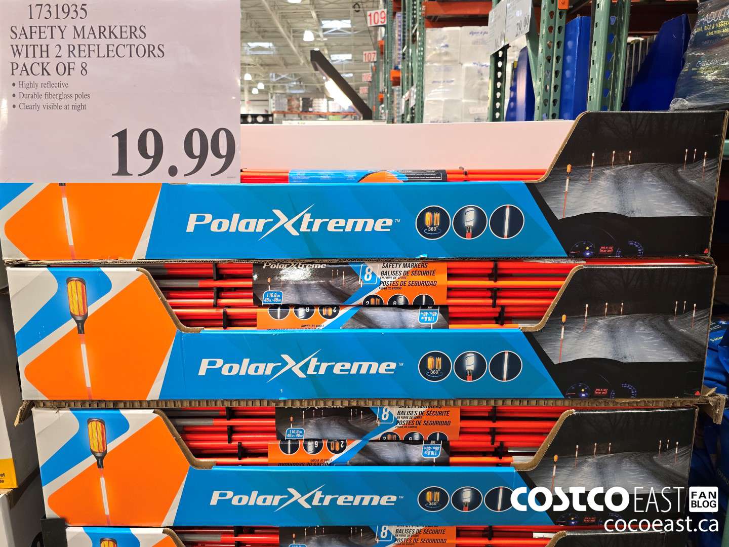 1731935 SAFETY MARKERS WITH 2 REFLECTORS PACK OF 8 $19.99