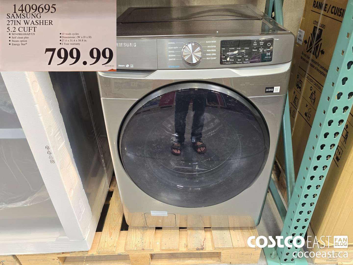1409695 SAMSUNG 27IN WASHER 5.2 CUFT $799.99