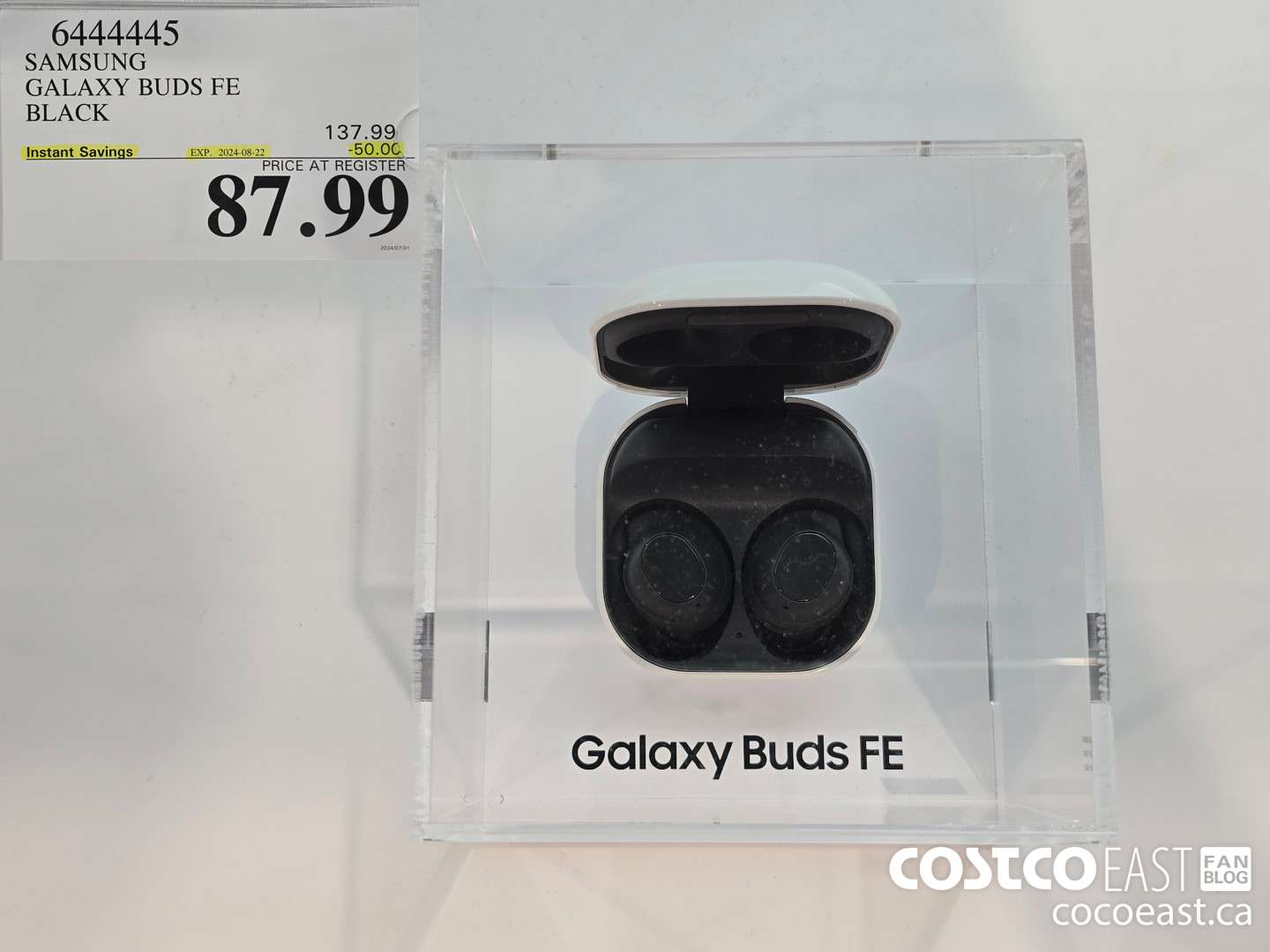 6444445 SAMSUNG GALAXY BUDS FE BLACK ($50.00 INSTANT SAVINGS EXPIRES ON 2024-08-22) $87.99