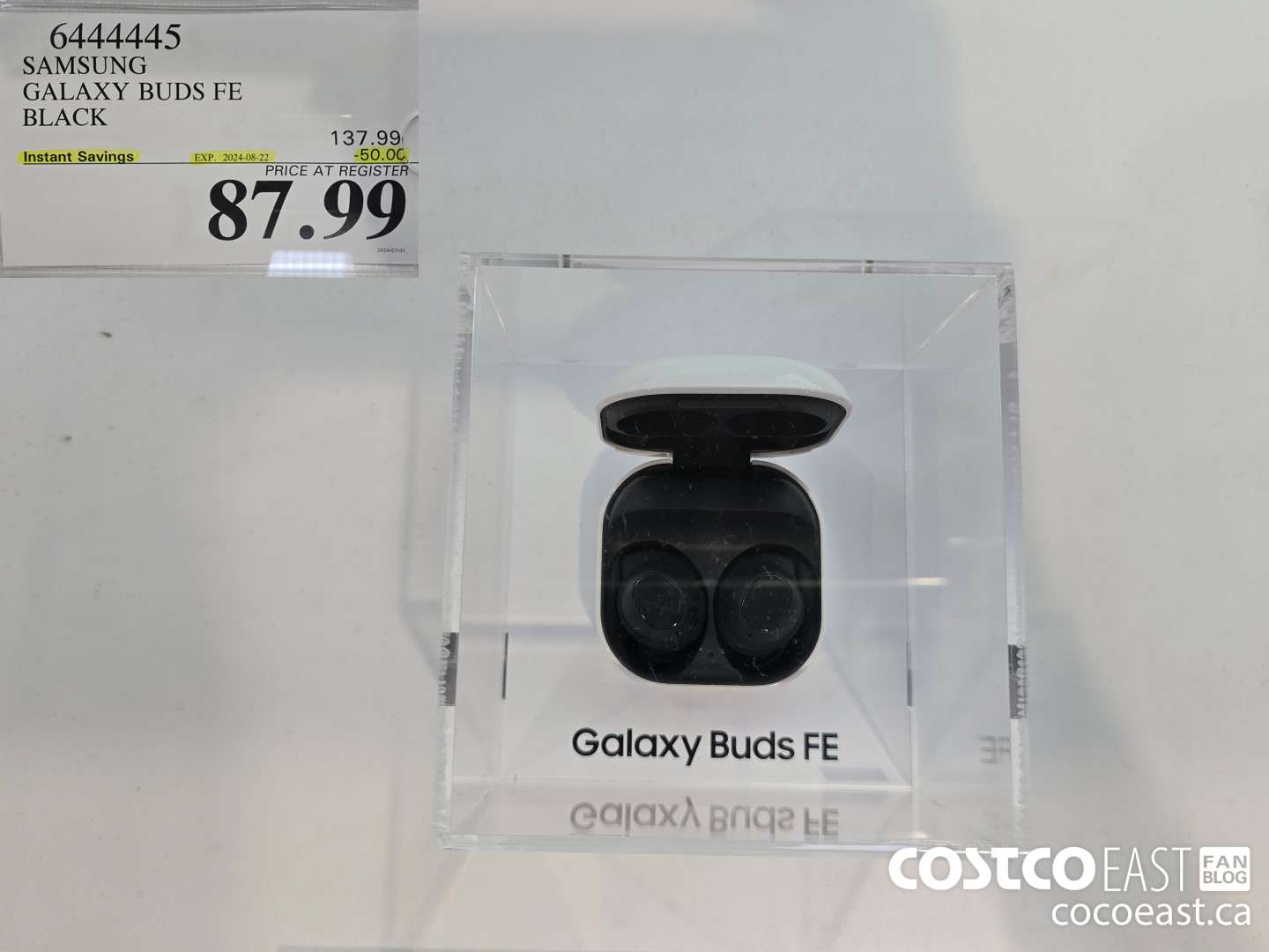 6444445 SAMSUNG GALAXY BUDS FE BLACK ($50.00 INSTANT SAVINGS EXPIRES ON 2024-08-22) $87.99