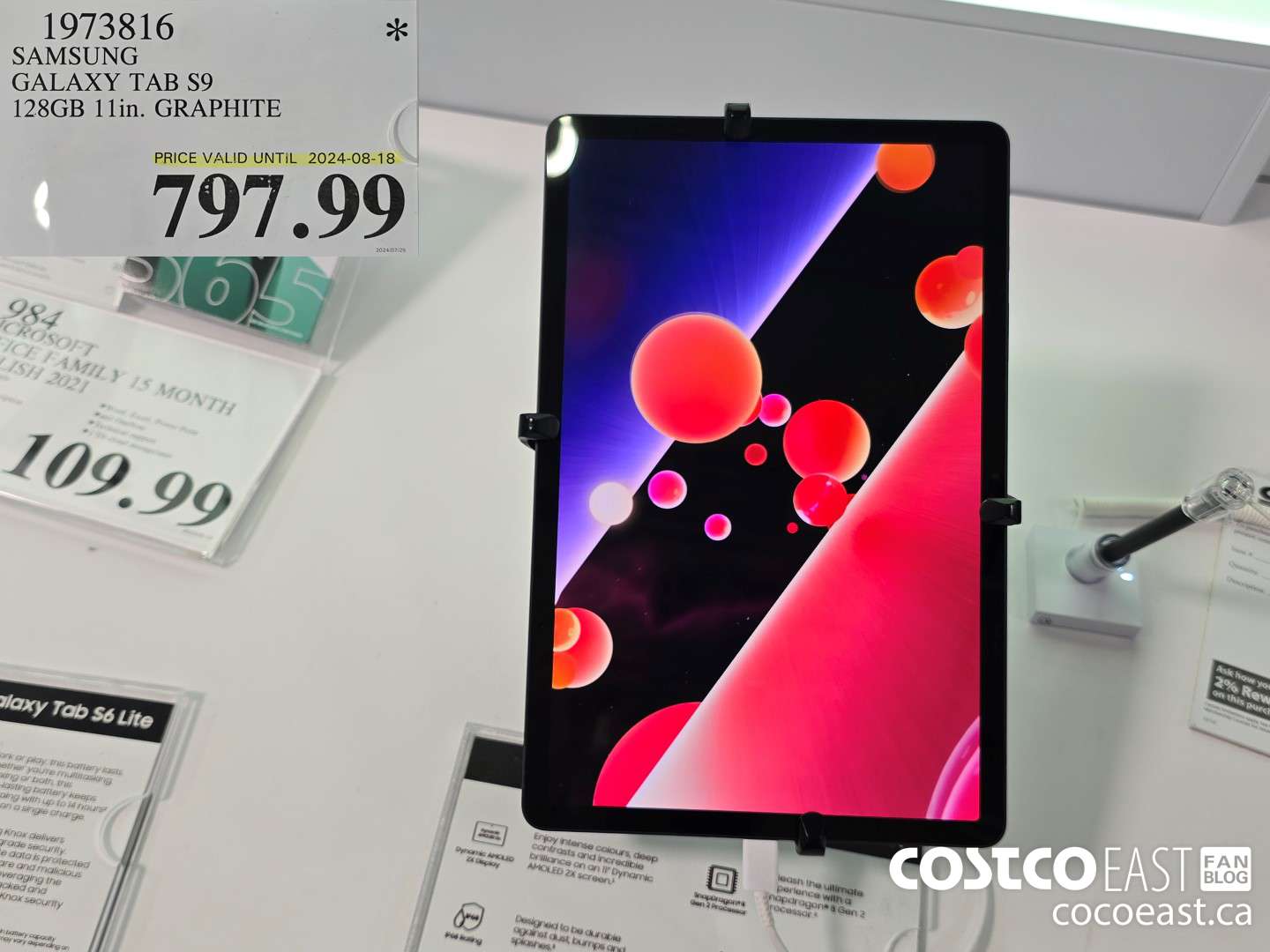 1973816 SAMSUNG GALAXY TAB S9 128GB 11 in. GRAPHITE $797.99