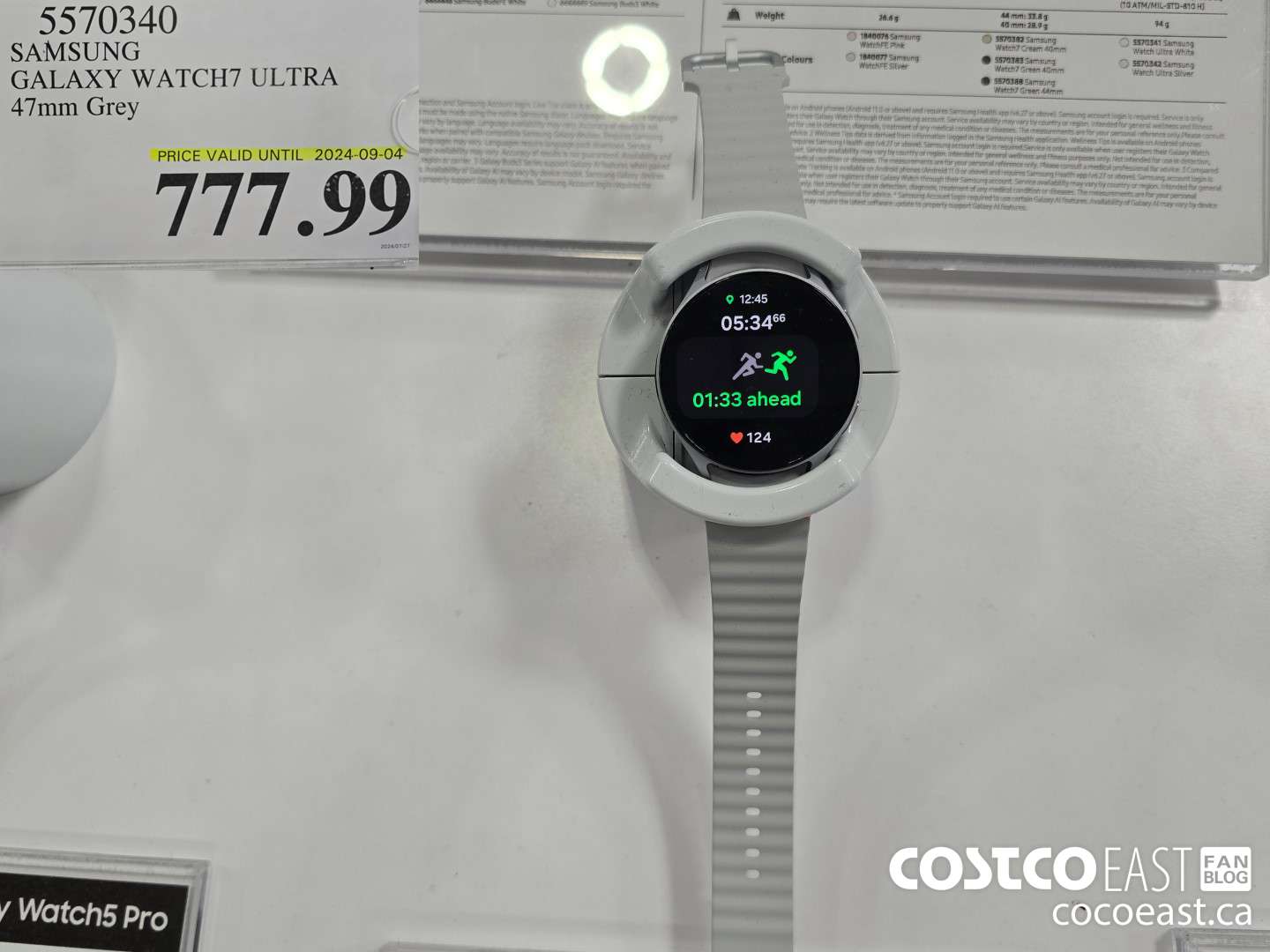 5570340 SAMSUNG GALAXY WATCH7 ULTRA 47mm GREY $777.99