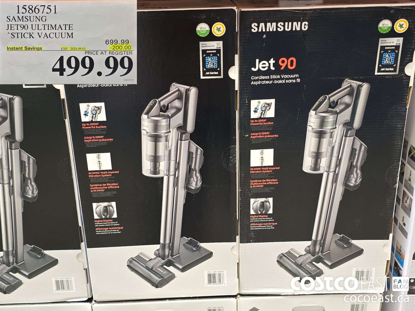 1586751 SAMSUNG JET90 ULTIMATE STICK VACUUM ($200.00 INSTANT SAVINGS EXPIRES ON 2024-09-01) $499.99