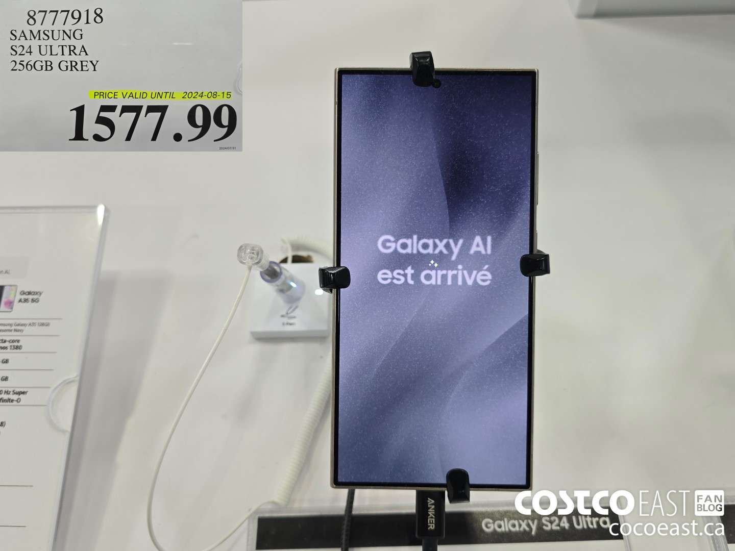 8777918 SAMSUNG S24 ULTRA 256GB GREY $1577.99