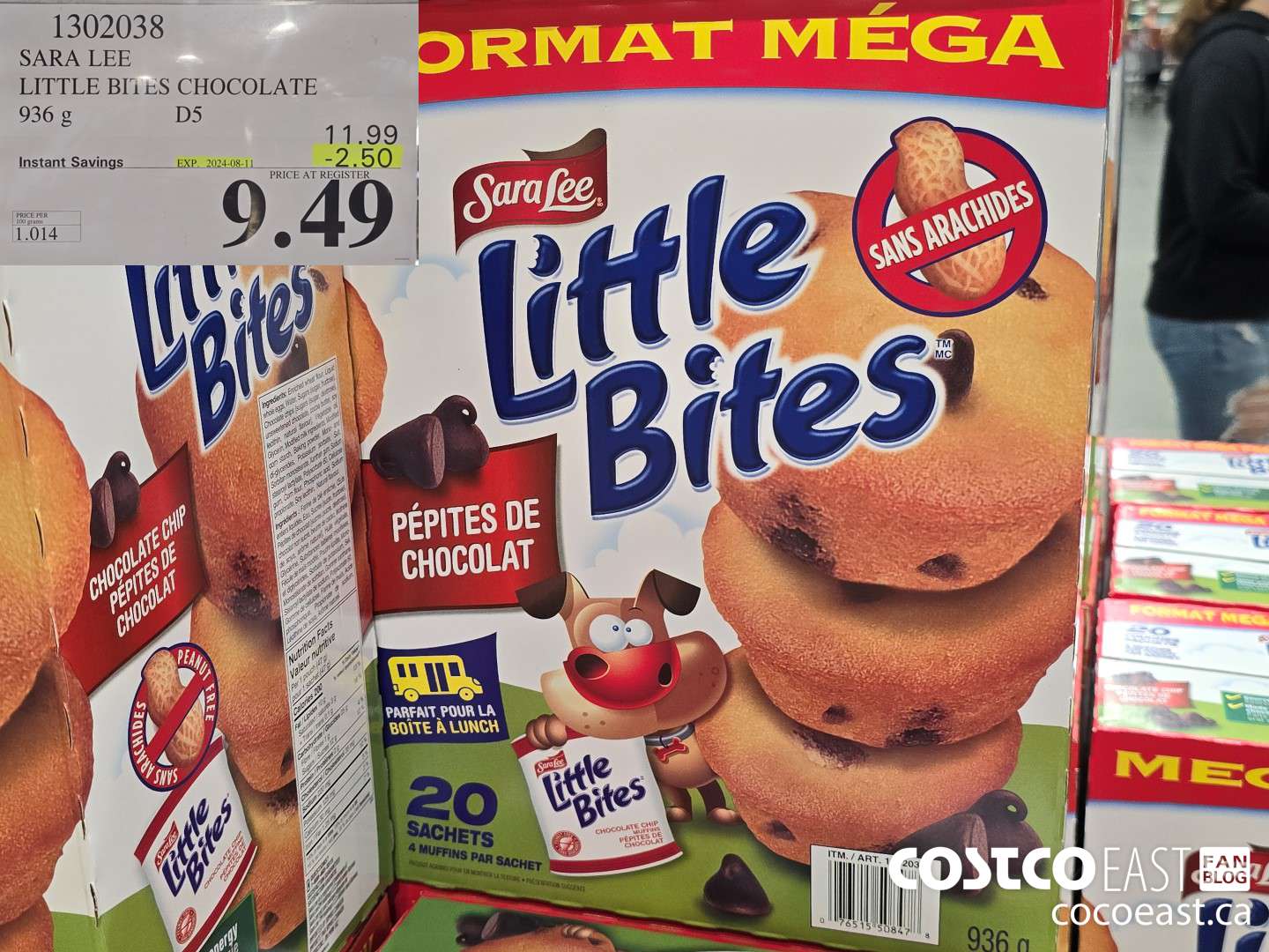 1302038 SARA LEE LITTLE BITES CHOCOLATE 936 g ($2.50 INSTANT SAVINGS EXPIRES ON 2024-08-11) $9.49