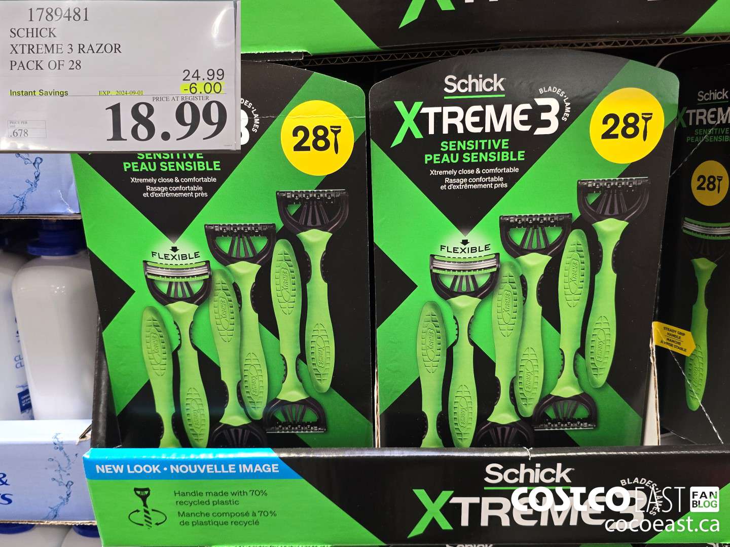 1789481 SCHICK XTREME 3 RAZOR PACK OF 28 ($6.00 INSTANT SAVINGS EXPIRES ON 2024-08-25) $18.99