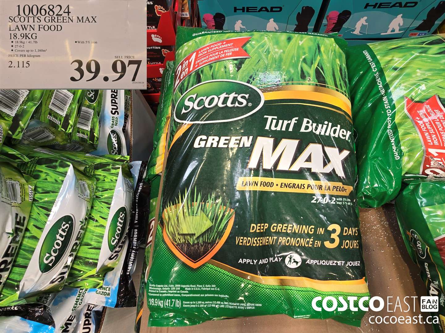 1006824 SCOTTS GREEN MAX LAWN FOOD 18.9kg $39.97