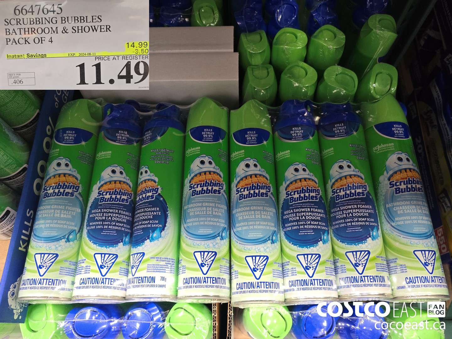 6647645 SCRUBBING BUBBLES BATHROOM & SHOWER PACK OF 4 ($3.50 INSTANT SAVINGS EXPIRES ON 2024-08-11) $11.49