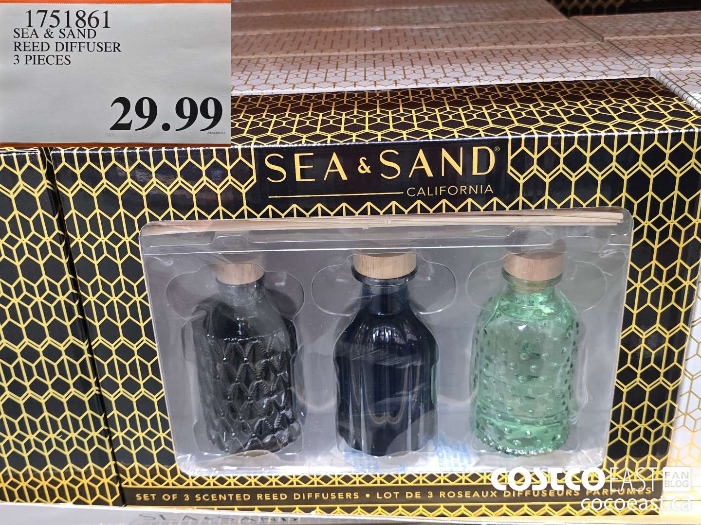 1751861 SEA & SAND REED DIFFUSER 3 PIECES $29.99