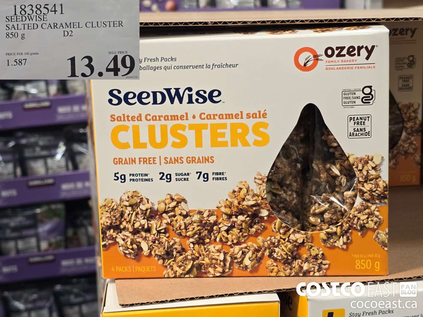 1838541 SEEDWISE SALTED CARAMEL CLUSTER 850 g $13.49