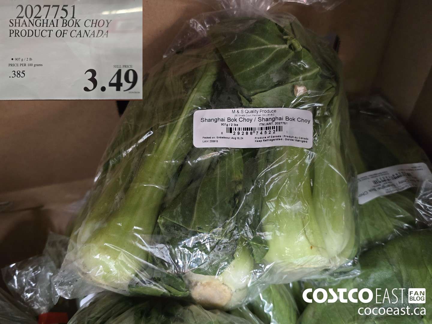 2027751 SHANGHAI BOK CHOY PRODUCT OF CANADA $3.49