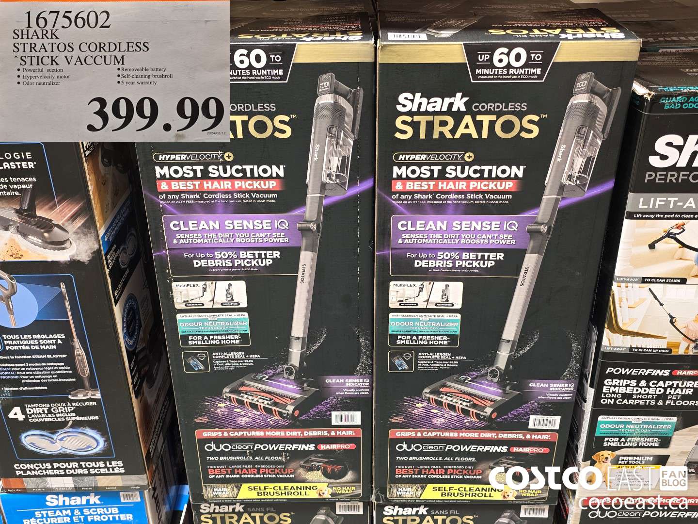 1675602 SHARK STRATOS CORDLESS STICK VACUUM $399.99